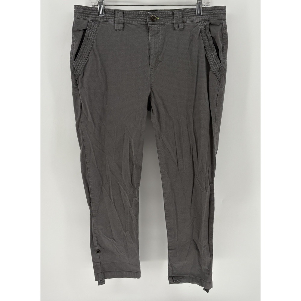 Orvis Cropped Rip Stop Pants Women 14 Gray Stretch Cotton Hiking  Outdoor